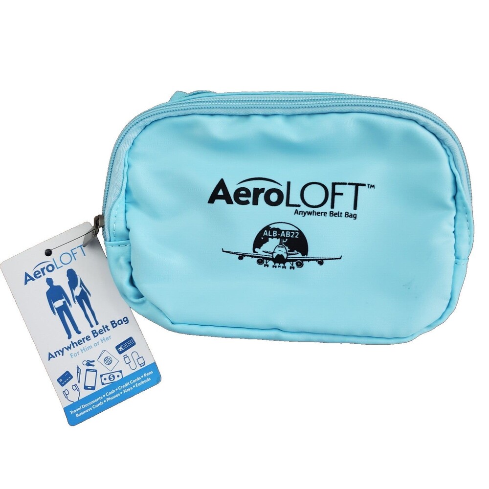 AeroLoft Anywhere Belt Bag For Him or Her Shoulder or Waist Zippered Travel Bag